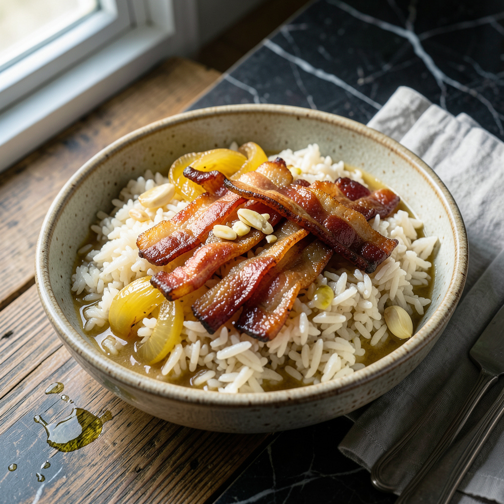 Bacon Red Rice Bacon Rice Recipe: Savory Comfort in Every Bite