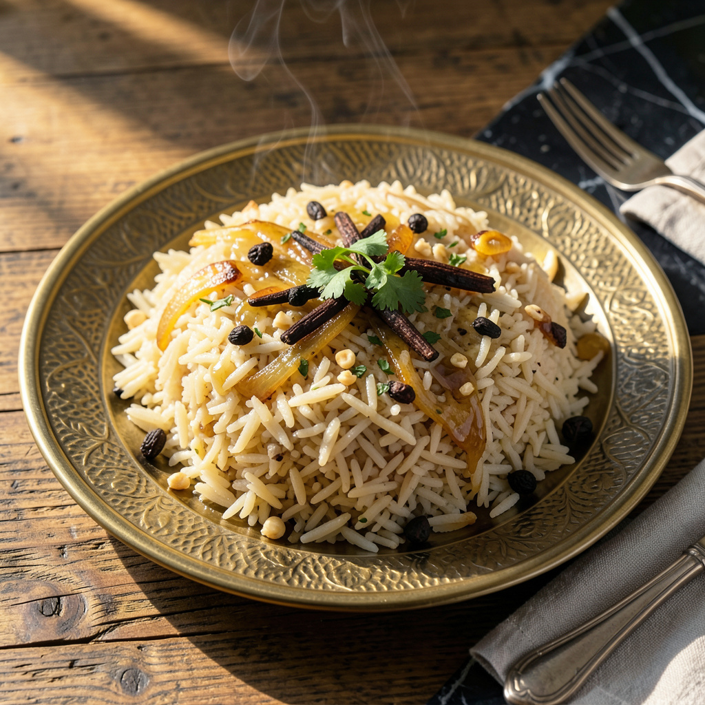 Arabian Rice Recipe: Fragrant Basmati With Toasted Nuts and Raisins