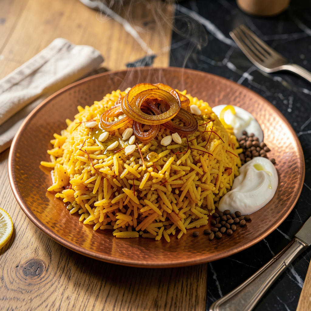 Middle Easten Rice Middle Eastern Yellow Rice Recipe: Fragrant Turmeric-Infused Side Dish